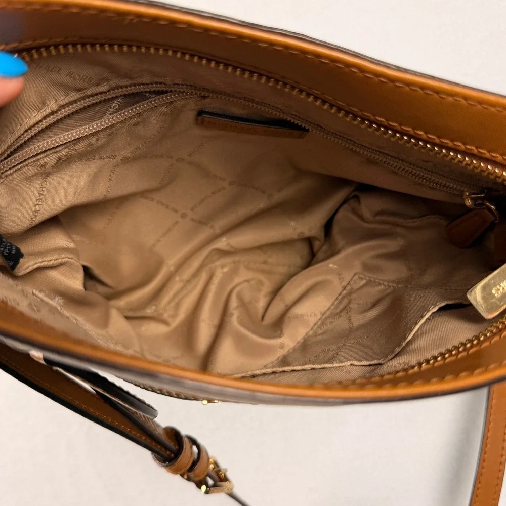 Michael Kors Adele Messenger Crossbody Bag Brown